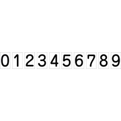1144220201 [グリーンクロス 安全掲示板用数字マグネット 大（白地黒文字）]
