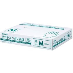 サラヤ エンボス手袋 PEクリア200枚入 M 51184