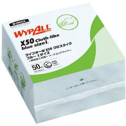 クレシア ワイプオールX50 クロスライク ブルー Lサイズ 6つ折り 60665
