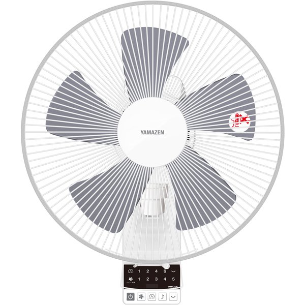 ヤマゼン YAMAZENYWX-BGD305-W [壁掛け扇風機 DCモーター搭載 30cm リモコン付き]Ω