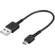 BU2AMBS01BK [バッファロー USB2.0 A to microB ラバーブッシュスリムケーブル 0.1m ブラック]