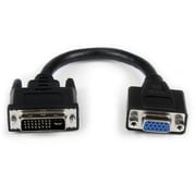DVIVGAMF8IN [スターテック ディスプレイ変換ケーブル/DVI-I - VGA/20cm/オス-メス/ブラック/モニターケーブル/ビデオコンバーター]