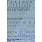 GM-577 1/144 GMコーションデカール No.5 アヴィエーションテイスト・英語表記 #1 ダークグレー＆ネオンブルー [プラモデル用品]
