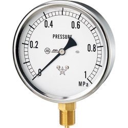 右下 グリセリン入圧力計 圧力レンジ0～1MPa 接続部サイズG3/8B GLT-41-1MPA