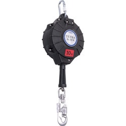 TRB10BX [ツヨロン ワイヤロープ巻取式安全ブロック TRB-10 テトラブロック10メートル 台付・引寄ロープ付]
