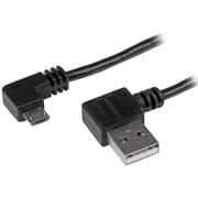 USB2AUB2RA1M [スターテック USB 2.0ケーブル/1m/Type‐A - Micro-B/両側L型右コネクター/オス-オス/ブラック/マイクロB]