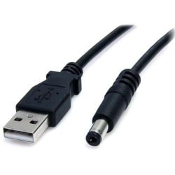 USB2TYPEM2M [スターテック USBケーブル/Type-A - 5V DC電源プラグ/2m/タイプMコネクター/ブラック/USB 電源供給ケーブル]
