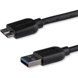 USB3AUB50CMS [スターテック USB 3.0ケーブル/ 50cm/Type-A ‐ Micro-B/5Gbps/スリムタイプ/マイクロB]