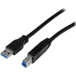 USB3CAB1M [スターテック USB 3.0ケーブル/1m/Type‐A - Type‐B/5Gbps/オス-オス/IF認証/ブラック/タイプB]