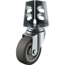 ユーエイ アングル 自在 キャスター エラストマー 車輪径75mm Sタイプ SA型 取付寸法20×21,16 SA-75EL