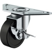 SGC-50RHS [ユーエイ プレート式 自在 キャスター ゴム 車輪径50mm ストッパー付き Sタイプ SGC-S型 取付寸法139×55×42]