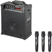 MM-SPAMP16 [ワイヤレスマイク付き拡声器スピーカー バッテリー内蔵 ワイヤレスマイク3本対応]
