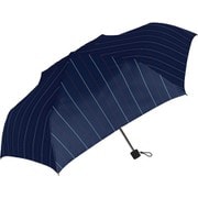 折りたたみ傘 クラッシーストライプ 58cm 手開き式 グラスファイバー骨(親骨) 耐風仕様 ネイビー 424-034