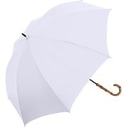 長傘 婦人用 晴雨兼用 UV バンブー 55cm 手開き式 ブラックコーティング加工 グラスファイバー骨(親骨) UPF50+ アイスブルー 914-048