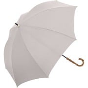 長傘 婦人用 晴雨兼用 UV バンブー 55cm 手開き式 ブラックコーティング加工 グラスファイバー骨(親骨) UPF50+ グレー 914-048