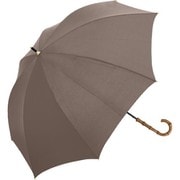 長傘 婦人用 晴雨兼用 UV バンブー 55cm 手開き式 ブラックコーティング加工 グラスファイバー骨(親骨) UPF50+ チャコールブラウン 914-048