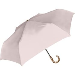 日傘 折りたたみ傘 婦人用 晴雨兼用 UV バンブー 55cm 手開き式 一級遮光 UVカット率99.9％ 遮熱効果 軽量スリムアルミ骨 ブラックコーティング加工 耐風仕様 UPF50＋ ピンクベージュ 924-048