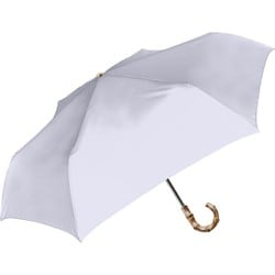日傘 折りたたみ傘 婦人用 晴雨兼用 UV バンブー 55cm 手開き式 一級遮光 UVカット率99.9％ 遮熱効果 軽量スリムアルミ骨 ブラックコーティング加工 耐風仕様 UPF50＋ アイスブルー 924-048