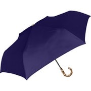 折りたたみ傘 婦人用 晴雨兼用 UV バンブー 55cm 手開き式 軽量スリムアルミ骨 ブラックコーティング加工 耐風仕様 UPF50+ ネイビー 924-048