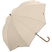 長傘 婦人用 晴雨兼用 UV FLEUR(フルール) 55cm 手開き式 グラスファイバー骨(親骨) ブラックコーティング加工 UPF50+ ベージュ 914-049