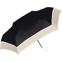 日傘 折りたたみ傘 婦人用 晴雨兼用 UV TRICOLOR（トライカラー） 55cm 手開き式 一級遮光 UVカット率99.9％ グラスファイバー骨（親骨） ブラックコーティング加工 耐風仕様 UPF50＋ ブラック 924-051