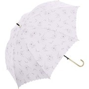 長傘 婦人用 晴雨兼用 UV LILICA(リリカ) 58cm ジャンプ式 グラスファイバー骨(親骨) ブラックコーティング加工 ヒートカット UPF50+ ダスティーパープル 914-055