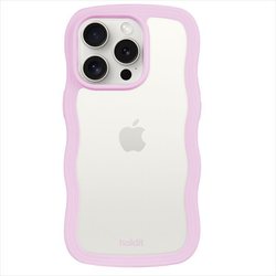 16228 [Wavy Case 背面クリア 耐衝撃 iPhone 15 Pro MAX用 ケース Lilac/Transparent]