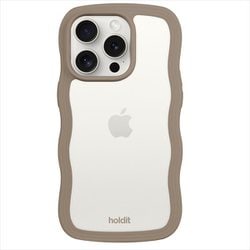 16208 [Wavy Case 背面クリア 耐衝撃 iPhone 14 Pro MAX用 ケース Mocha Brown/Transparent]