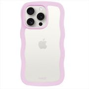 16211 [Wavy Case 背面クリア 耐衝撃 iPhone 14 Pro MAX用 ケース Lilac/Transparent]