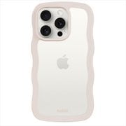 16235 [Wavy Case 背面クリア 耐衝撃 iPhone 14 Pro MAX用 ケース Light Beige/Transparent]