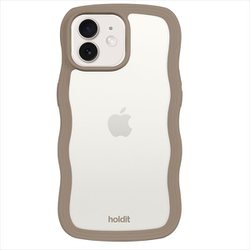 16181 [Wavy Case 背面クリア 耐衝撃 iPhone 12/12 Pro用 ケース Mocha Brown/Transparent]