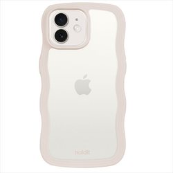 16232 [Wavy Case 背面クリア 耐衝撃 iPhone 12/12 Pro用 ケース Light Beige/Transparent]