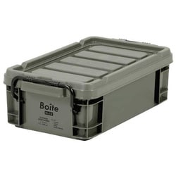 Boite コンテナボックス 収納 S ロータイプ 4L カーキ MA-4091