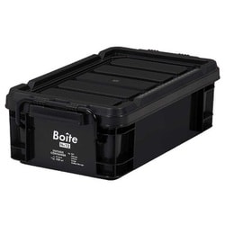 Boite コンテナボックス 収納 S ロータイプ 4L ブラック MA-4092
