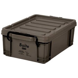 Boite コンテナボックス 収納 M ロータイプ 13L ブラウン MA-4096