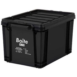 Boite コンテナボックス 収納 M ハイタイプ 24L ブラック MA-4101