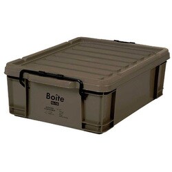 Boite コンテナボックス 収納 L ロータイプ 23L ブラウン MA-4102