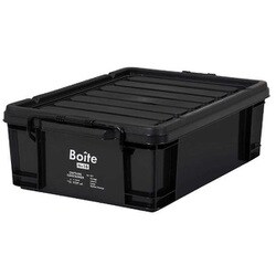 Boite コンテナボックス 収納 L ロータイプ 23L ブラック MA-4104