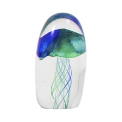  グリーン　ガラス オブジェ オブジェ[パターンガラス] マッシュルーム