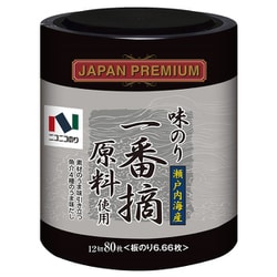 ニコニコのり 瀬戸内海産一番摘原料使用味のり卓上 12切80枚