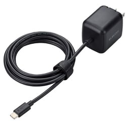 ノートパソコン USB Type-C 充電器 PD 65W PPS対応 Type C ケーブル 一体型 2m 折りたたみプラグ ブラック ACDC-PD8665BK
