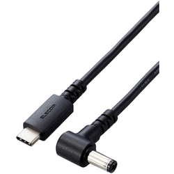 DC-PDF20BK [ノートパソコン 充電ケーブル 2m PD 充電 60W USB Type-C to DC丸型プラグ（5.5mm/2.5mm） 東芝/富士通/NECパソコン各種対応 ブラック]