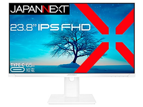 ヨドバシ.com - JAPANNEXT ジャパンネクスト 液晶モニター/23.8型/フルHD（1920×1080）/IPSパネル/非光沢/HDR対応/HDMI×1  DP×1 USB-C×1/ホワイトカラー JN-IPS2381FHDR-C65W-HSP-W 通販【全品無料配達】