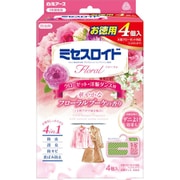 ミセスロイドフローラル クローゼット・洋服ダンス用 1年防虫 フローラルブーケの香り 4個入 [消臭 防カビ 黄ばみ防止 大容量]