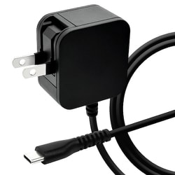 急速充電器 USB PD（パワーデリバリー）対応 USB-Cケーブル一体型 1.5m 20W 90度回転収納式プラグ ブラック R15ACC20W02BK