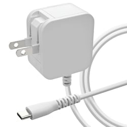 急速充電器 USB PD（パワーデリバリー）対応 USB-Cケーブル一体型 1.5m 20W 90度回転収納式プラグ ホワイト R15ACC20W02WH