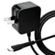 急速充電器 USB PD（パワーデリバリー）対応 USB-Cケーブル一体型 2m 20W 90度回転収納式プラグ ブラック R20ACC20W02BK