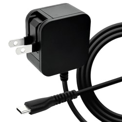 急速充電器 USB PD（パワーデリバリー）対応 USB-Cケーブル一体型 2m 20W 90度回転収納式プラグ ブラック R20ACC20W02BK