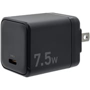 USB AC充電器 7.5W USB-C×1 90度回転収納式プラグ チャコールグレー C2C1A01CGRY
