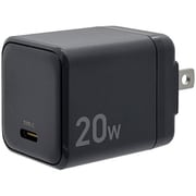 USB急速充電器 USB PD(パワーデリバリー)対応 20W USB-C×1 GaN窒化ガリウム 90度回転収納式プラグ チャコールグレー C2C20W03CGRY